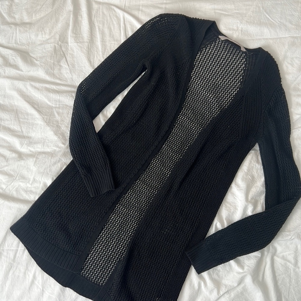 Athleta Black Knit Cardigan